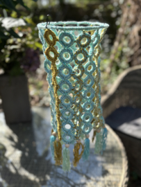 HAAKPAKKET - LAMPION RINGS (18CM) BLAUW / GROEN