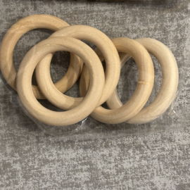 HOUTEN RINGEN 5 CM (5 STUKS)
