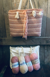 *HAAKPAKKET TAS PINK MOSS.