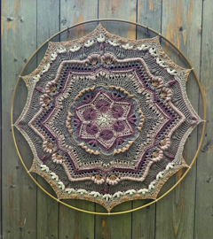 MANDALA-DROMENVANGER-GEHAAKT-100 CM - HANDMADE-KANT EN KLAAR!