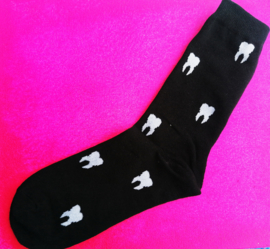 Dental socks black&white (kan tot maat 45!)