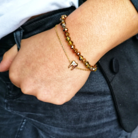 Toothy bracelet 18k gold plated