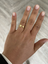 ‘Love teeth’ ring goud