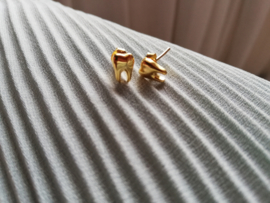 18k gold plated toothy earrings