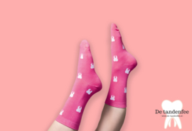 Dental socks pink&white
