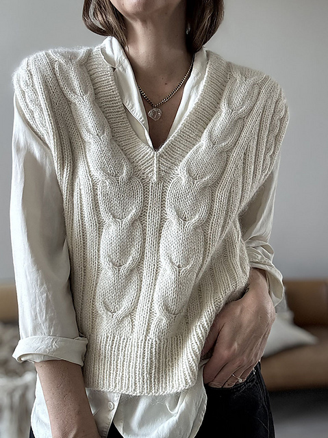 Debardeur  - Vest met kabels