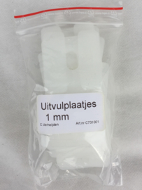 Uitvulplaatjes kunstof 1 mm ( 48 stuks)