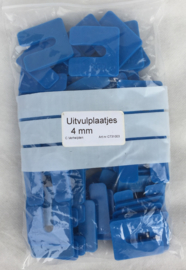 Uitvulplaatjes kunstof 4 mm ( 48 stuks)