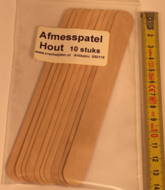 Afmesspatel Hout  Zakje 10 stuks