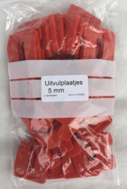 Uitvulplaatjes kunstof 5 mm ( 48 stuks)