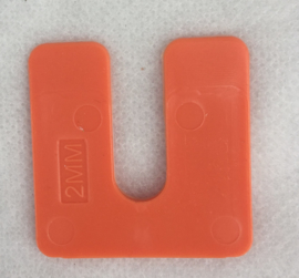 Uitvulplaatjes kunstof 2 mm ( 48 stuks)
