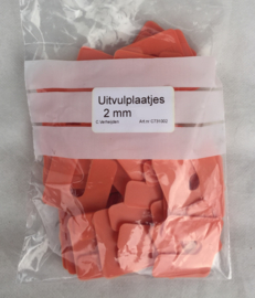 Uitvulplaatjes kunstof 2 mm ( 48 stuks)