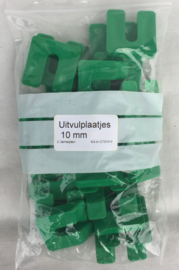 Uitvulplaatjes kunstof 10 mm ( 24 stuks)