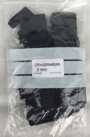 Uitvulplaatjes kunstof 3 mm ( 48 stuks)