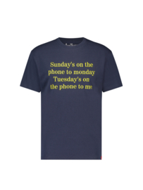 Sundays on the phone T-shirt Blauw