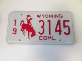 Nummer plaat Wyoming
