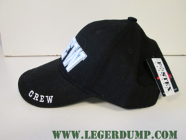Baseball cap 100% katoen zwart Crew