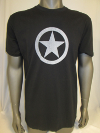 T-shirt zwart met grijze ster