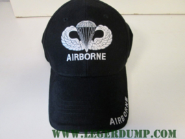 Baseball cap zwart Army Airborne