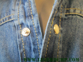 Spijkerblouse met drukknopen