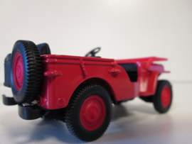 Jeep Willys, kleur rood.