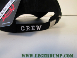 Baseball cap 100% katoen zwart Crew