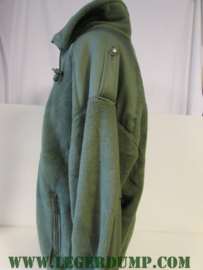 Fleece jas groen maat 128 L (valt als XXXL)