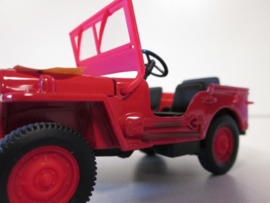 Jeep Willys, kleur rood.