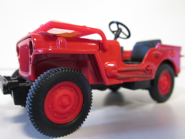Jeep Willys, kleur rood.