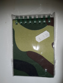 Notitieblokje camouflage klein (11 x 9 cm)