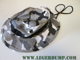 Bush hoed  camouflage wit grijs zwart