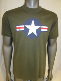 T-shirt groen Army WW-II Fostex