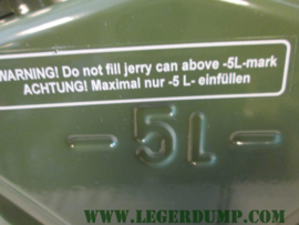 Jerrycan metaal inhoud 5 liter