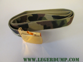 Riem camouflage tropenkoppel met goudkleurige gesp