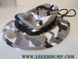 Bush hoed  camouflage wit grijs zwart