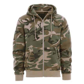 Hoodie met rits Woodland