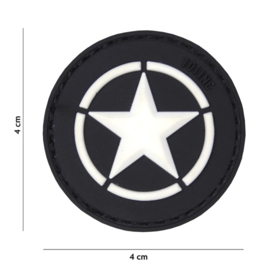 Embleem 3D PVC Allied star zwart