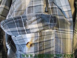 Thermo overhemd zwart/wit met fleece voering en capuchon
