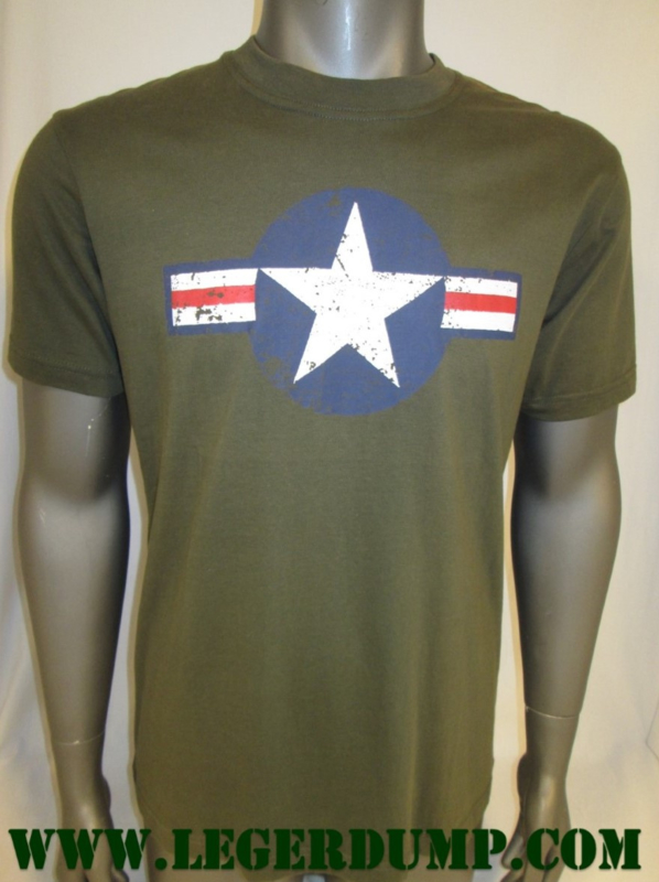 T-shirt groen Army WW-II Fostex