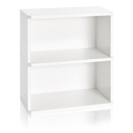 Duurzame witte boekenkast 2 vakken