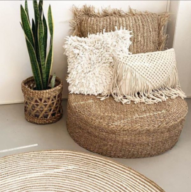 Macrame kussen off white- rechthoek