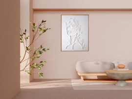 Wanddecoratie 3D | Bloemenmeisje