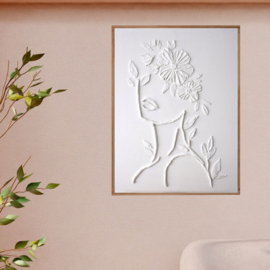 Wanddecoratie 3D | Bloemenmeisje