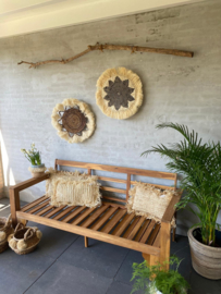 Wanddecoratie rond- naturel