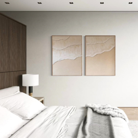 Wanddecoratie 3D | 2 luik strand