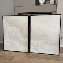 Wanddecoratie 3D | 2 luik abstract sea