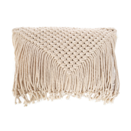 Macrame kussen off white- rechthoek