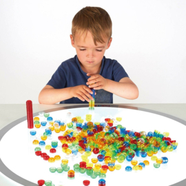 Transparante gekleurde dopjes (tellers) 500 stuks