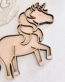 Houten vulvorm unicorn