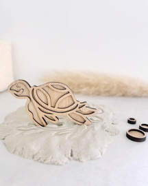 Houten vulvorm zeeschildpad